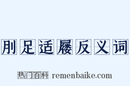 刖足适屦反义词是什么意思的图片